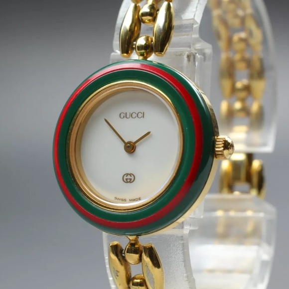 GUCCI 14k Good Plated ICONIC Collectors Watch Excellent Condition - Picture 2 of 10